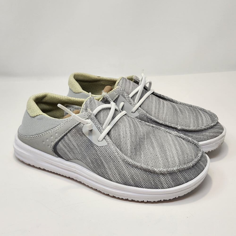 Hey Dude Wendy Frontier Gray Yellow Casual Sneakers Size 5 Comfort Lightweight